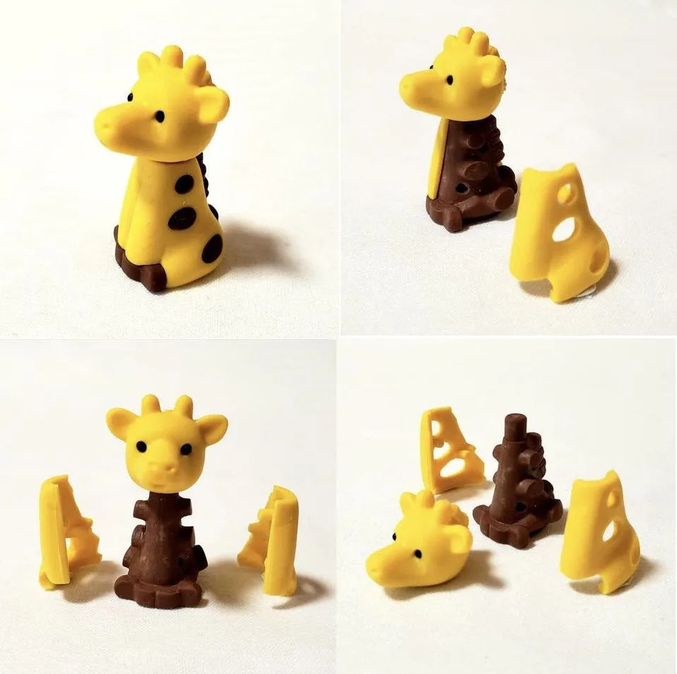 380321 IWAKO ZOO ANIMAL ERASERS-30