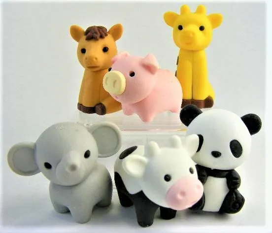 380321 IWAKO ZOO ANIMAL ERASERS-30