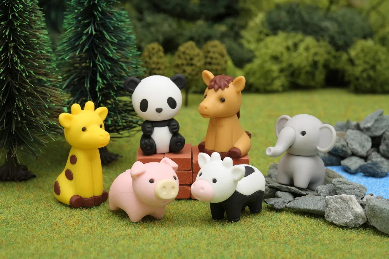 380321 IWAKO ZOO ANIMAL ERASERS-30