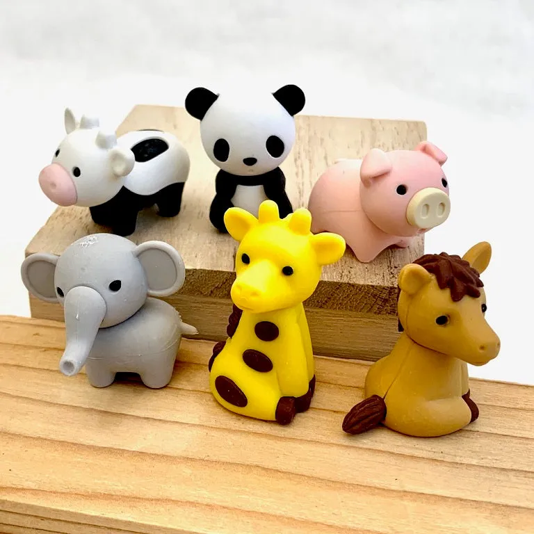 380321 IWAKO ZOO ANIMAL ERASERS-30