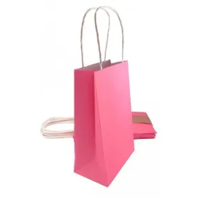 5pk Fuchsia Pink Paper Party Gift Bags