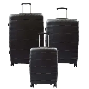 8 Wheel Spinner Luggage Expandable Arcturus Black