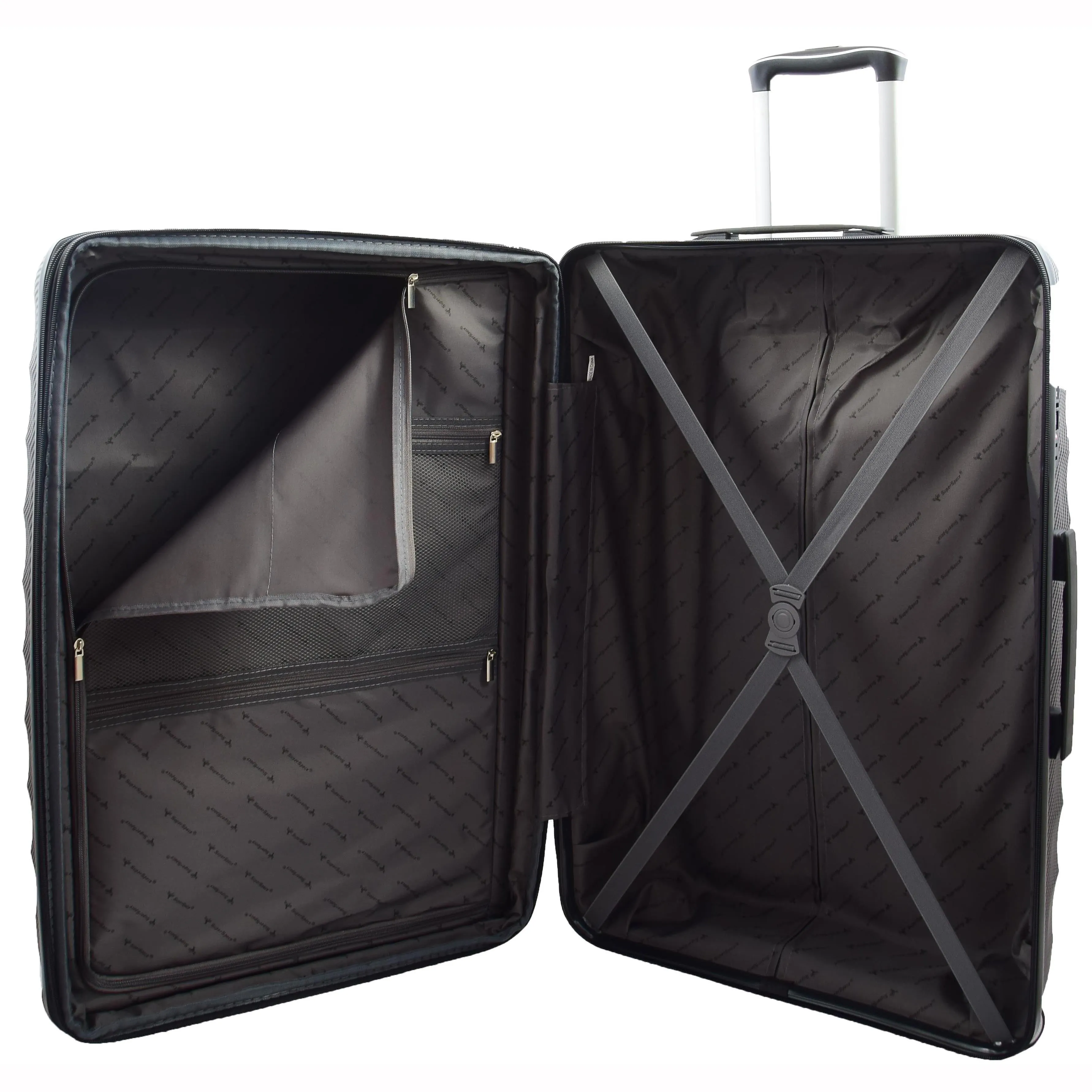 8 Wheel Spinner Luggage Expandable Arcturus Black