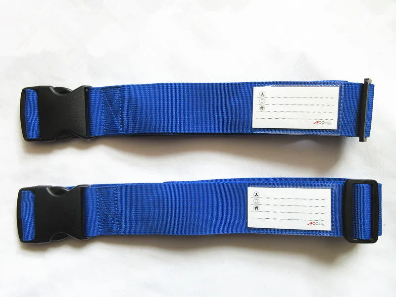 A99 Single Strap Adjustable Luggage Strap Suitcase Packing Belt Travel Accessories w Quick Release Buckle Name Card Blue 2pcs/4pcs/6pcs