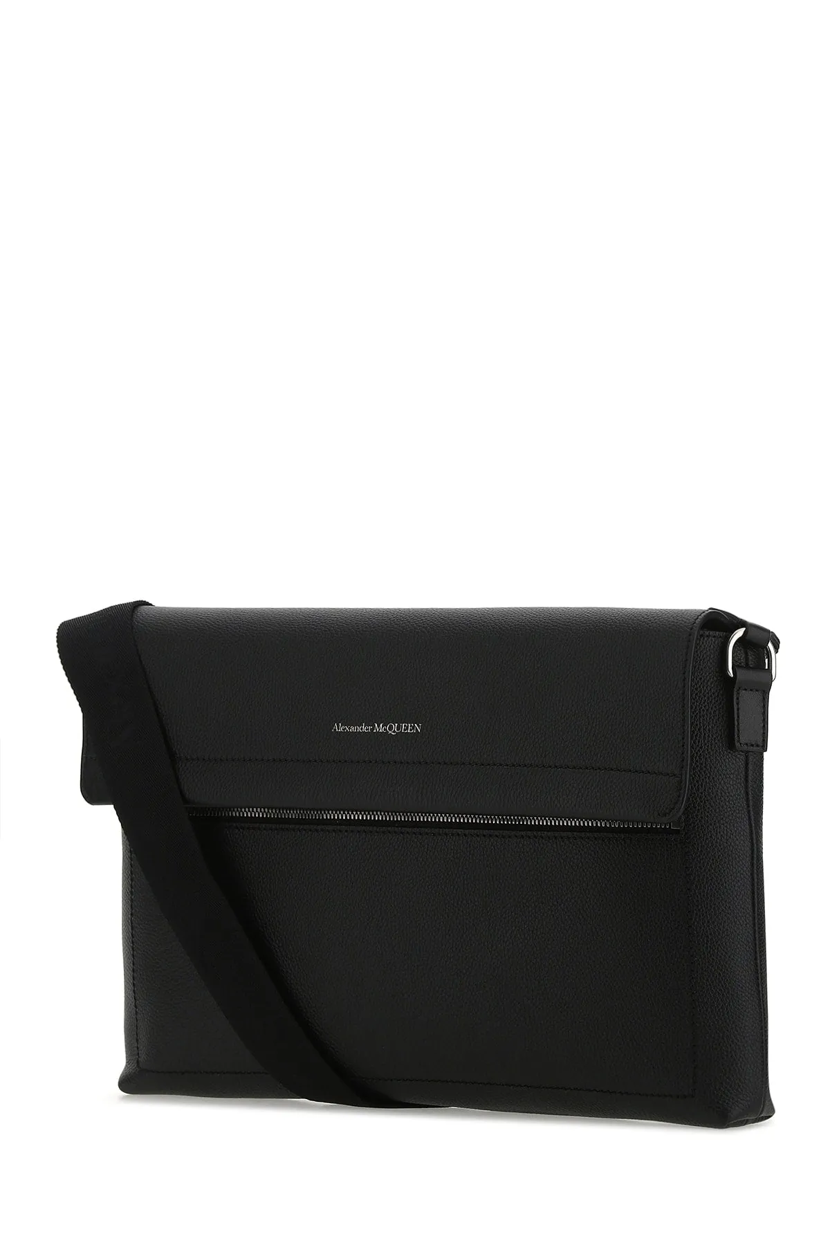 Alexander McQueen Logo Detailed Zip-Up Shoulder Bag