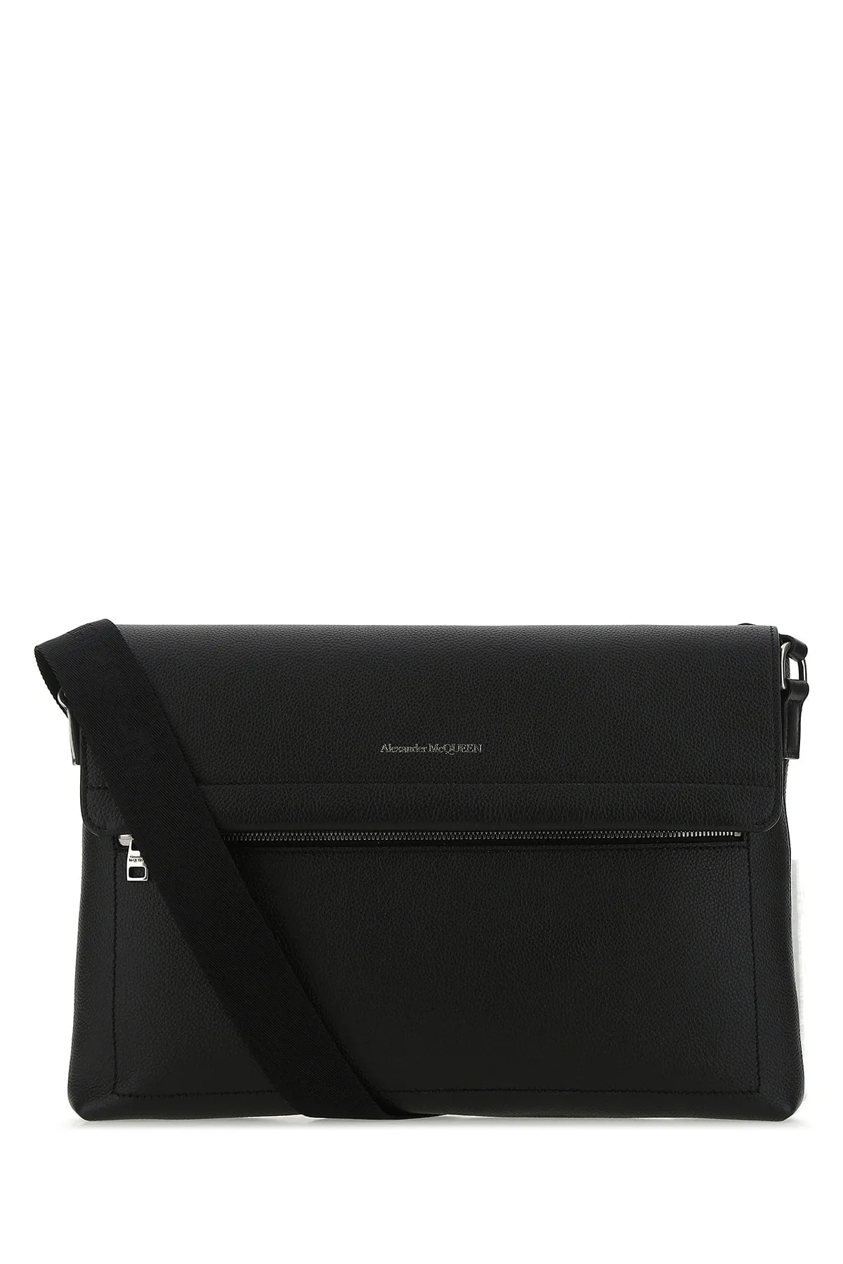 Alexander McQueen Logo Detailed Zip-Up Shoulder Bag