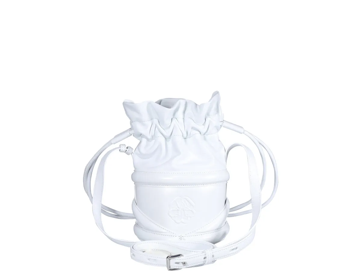 Alexander McQueen Logo Printed Drawstring Bucket Bag