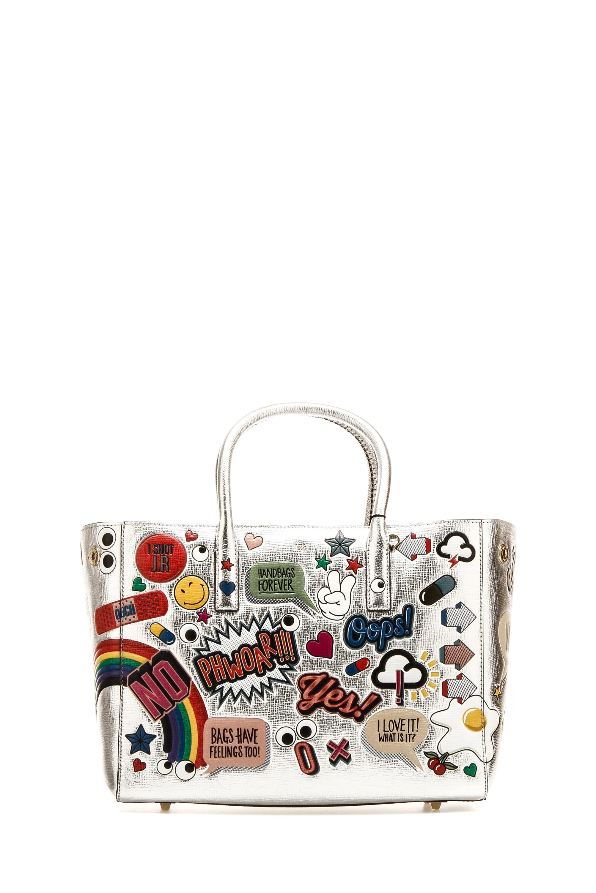 Anya Hindmarch All Over Embroidered Stickers Shopping Bag