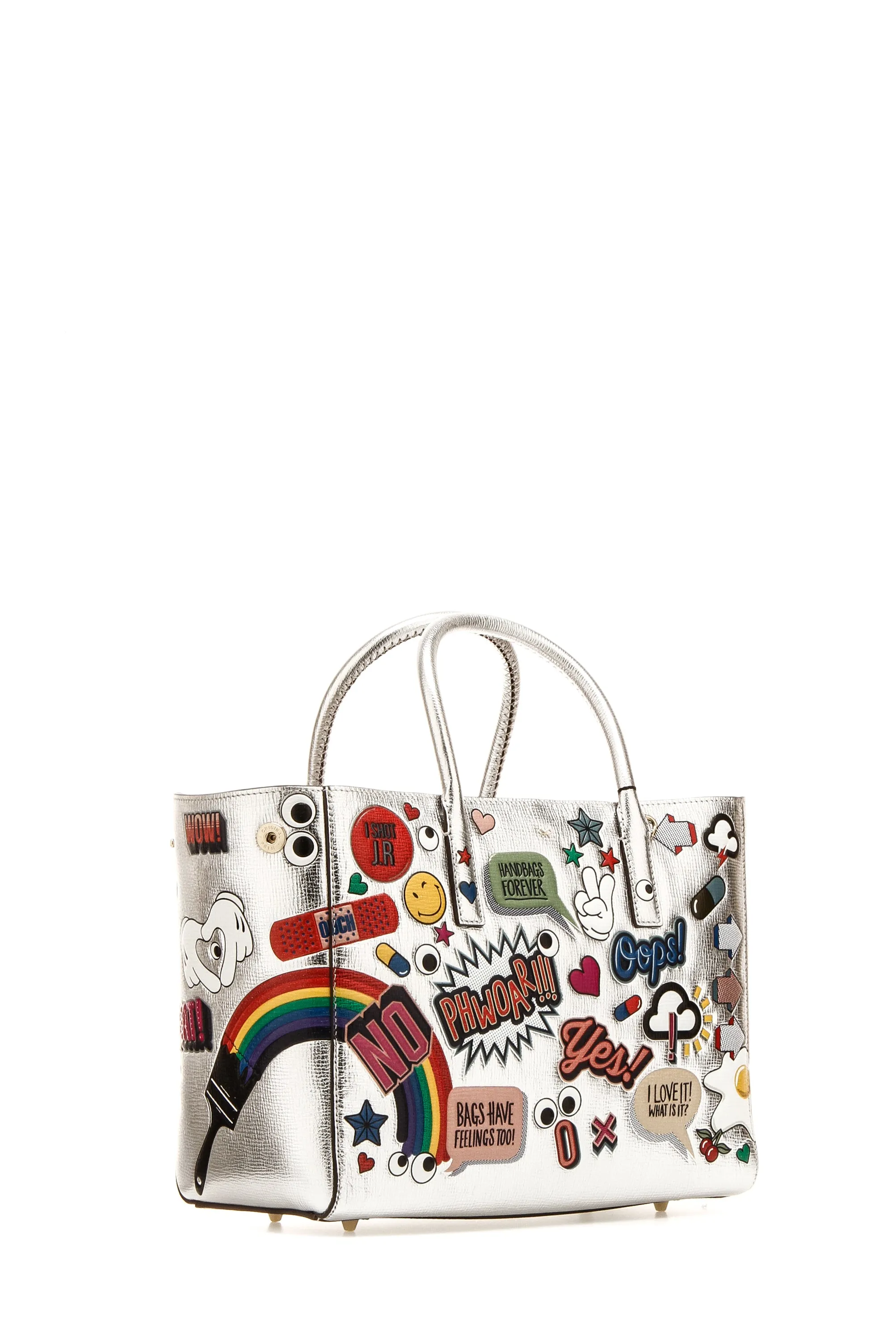 Anya Hindmarch All Over Embroidered Stickers Shopping Bag