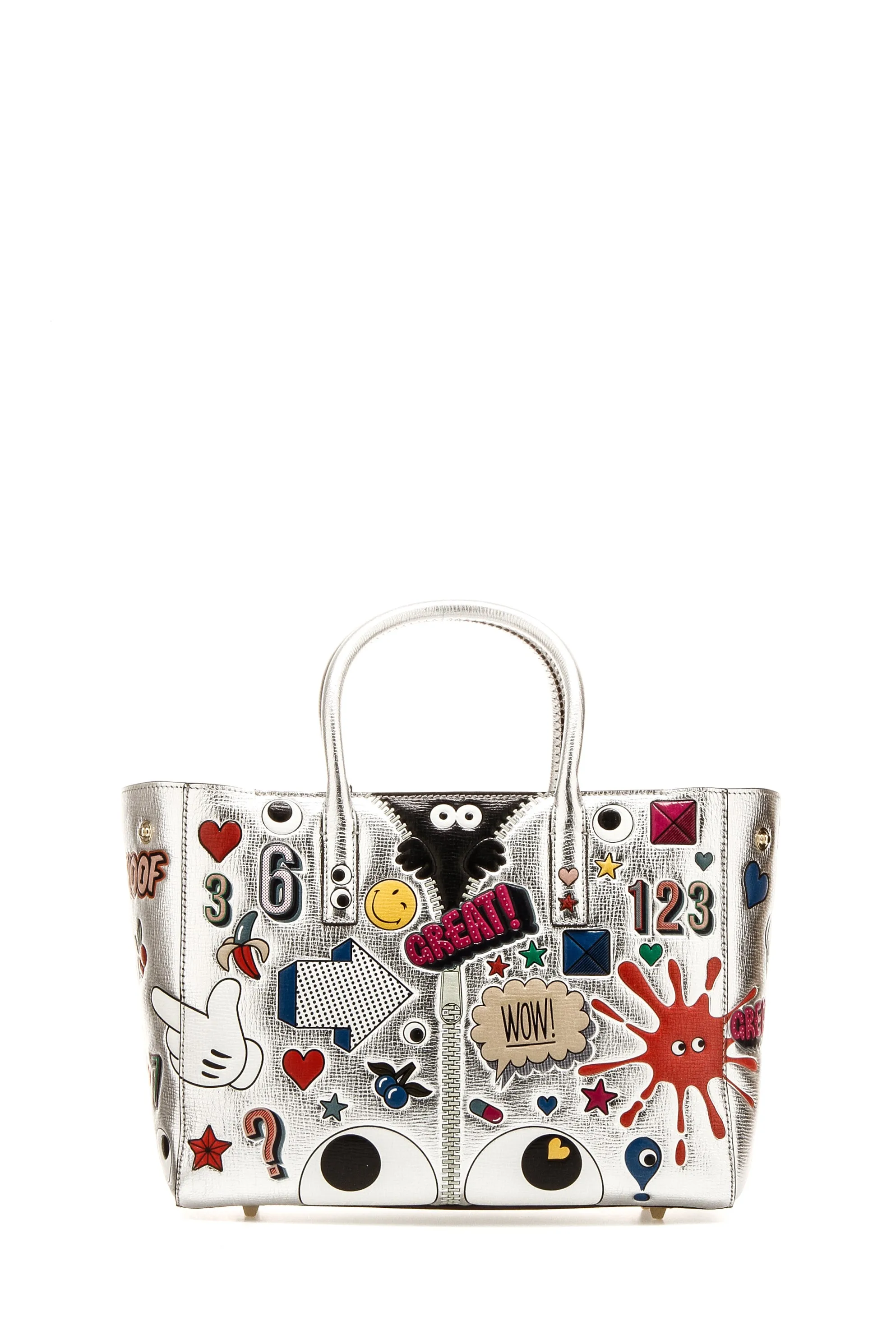 Anya Hindmarch All Over Embroidered Stickers Shopping Bag