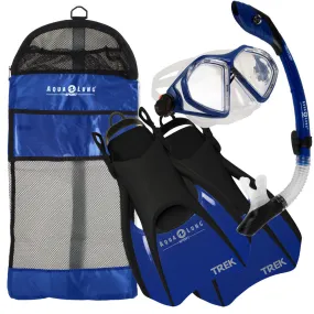 Aqua Lung Admiral 2 LX Mask Island Dry LX Snorkel Trek Fin Snorkel Set