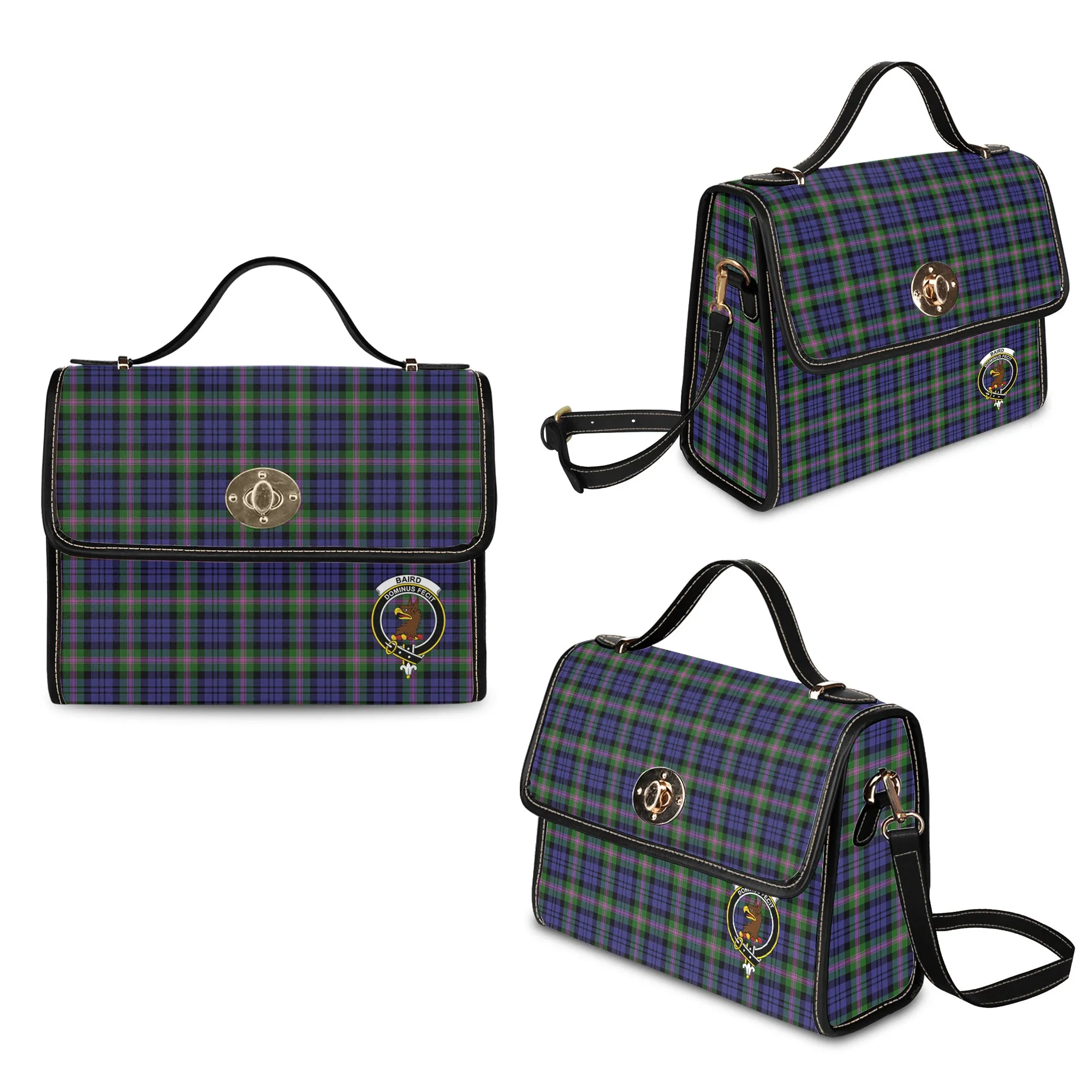 Baird Modern Tartan Waterproof Canvas Bag with Family Crest