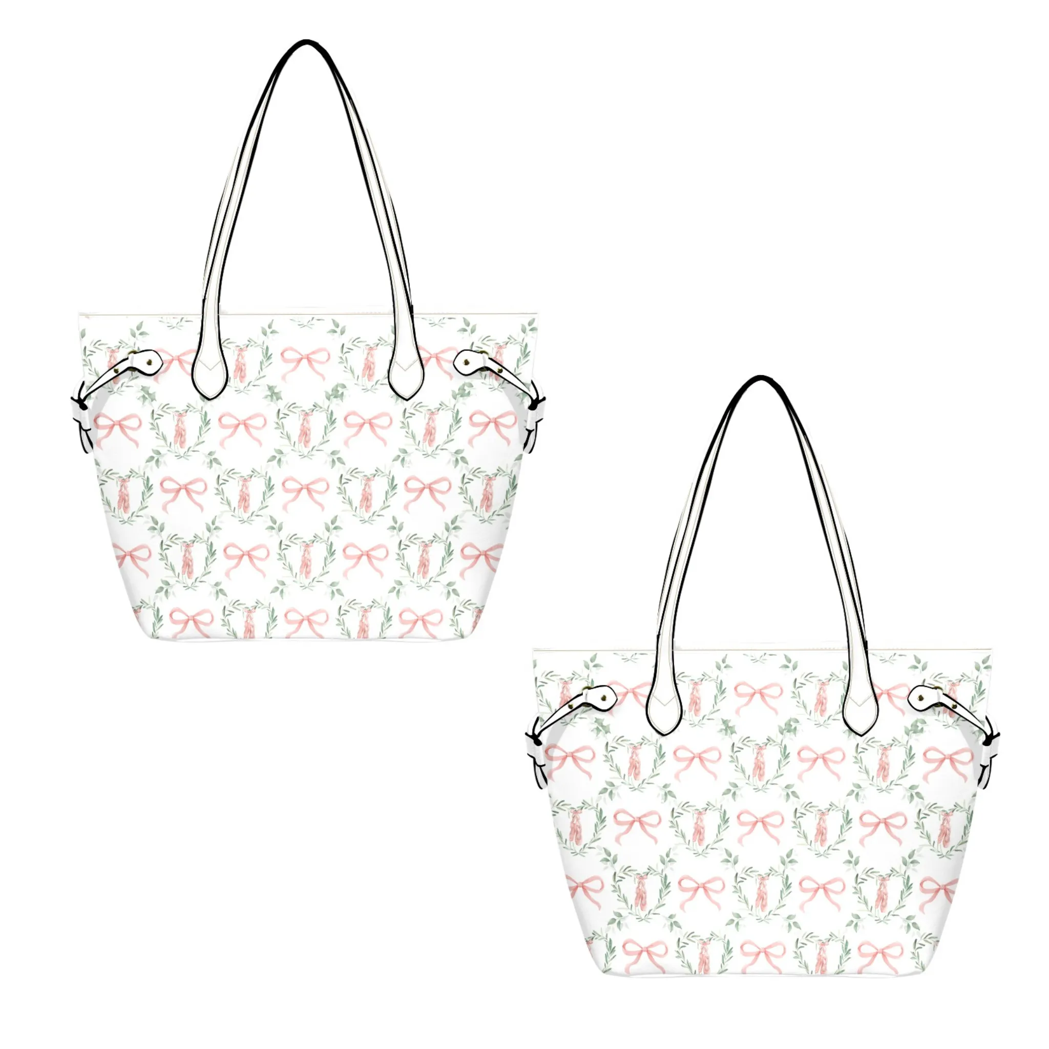 Ballet Bow Floral Leather Bag | Perfect Gift for Her | Elegant & Durable Fashion Tote