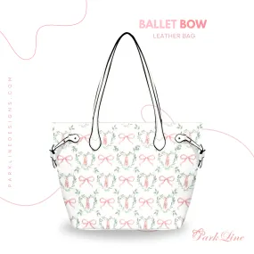 Ballet Bow Floral Leather Bag | Perfect Gift for Her | Elegant & Durable Fashion Tote