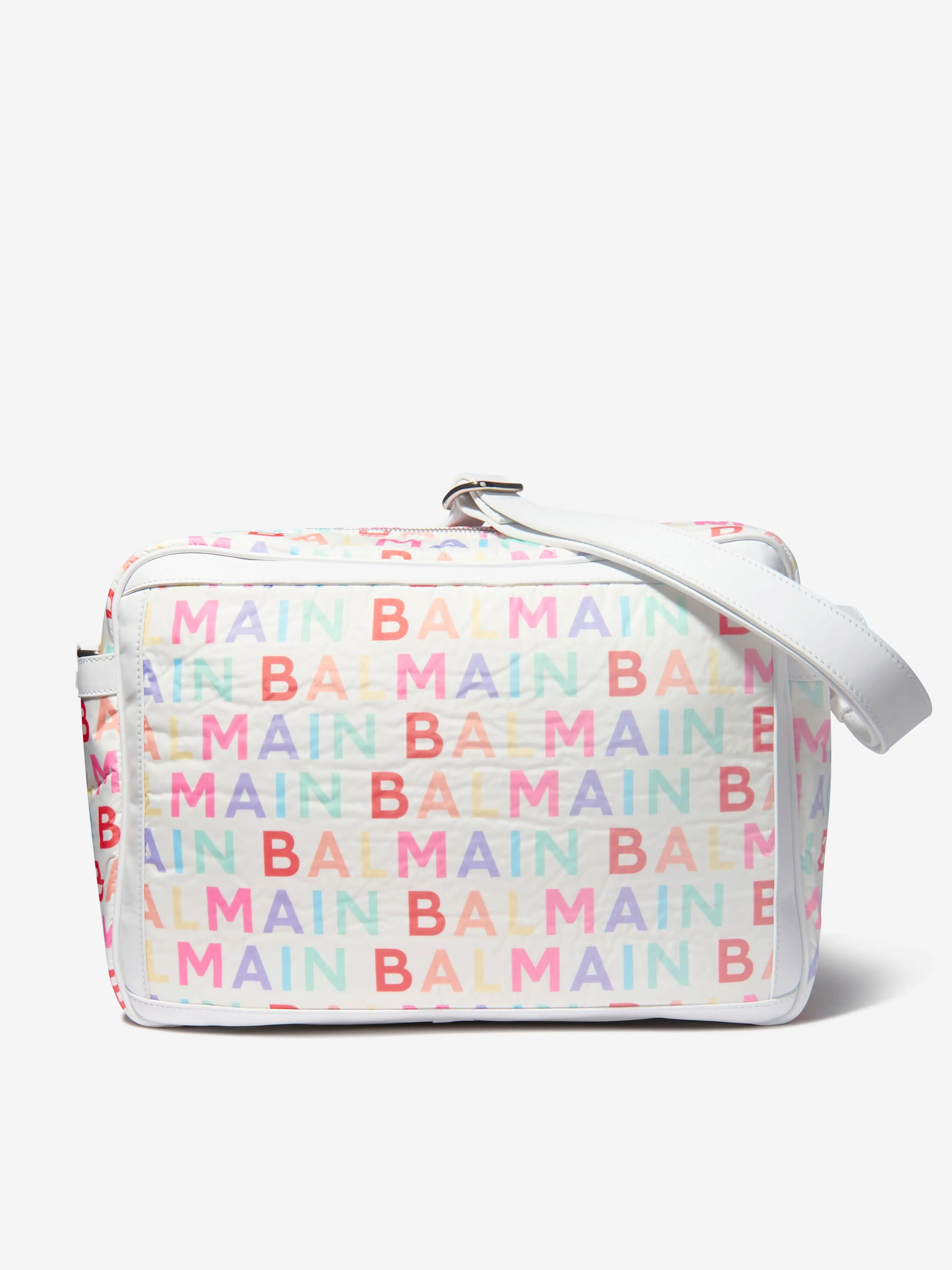 Balmain Baby Logo Print Changing Bag in Multicolour