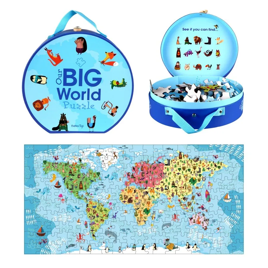 Barbo Toys Our Big World Puzzle in Suitcase