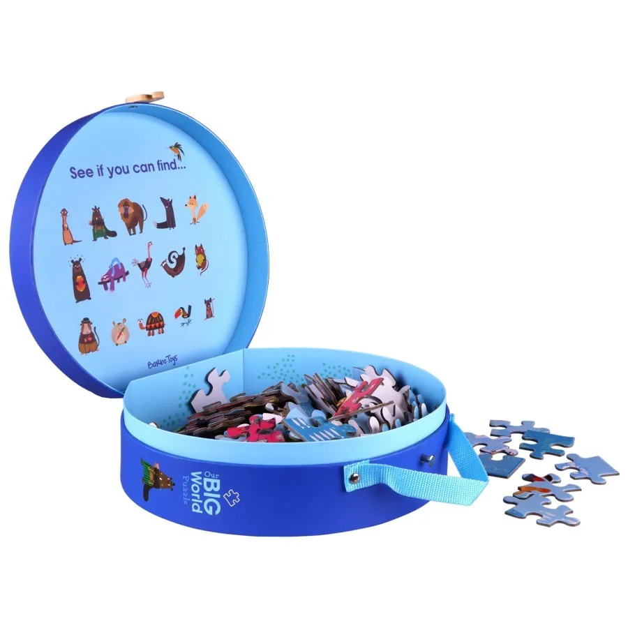 Barbo Toys Our Big World Puzzle in Suitcase