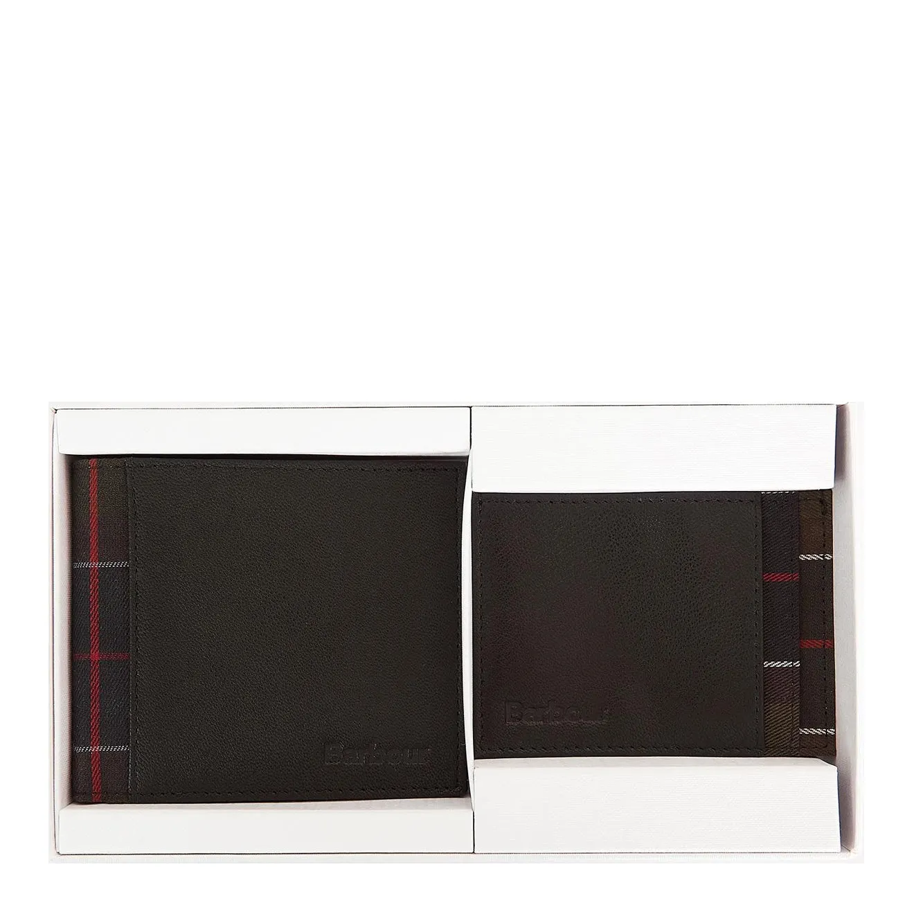 Barbour Wallet & Card Holder Gift Set Classic Black / Classic Tartan