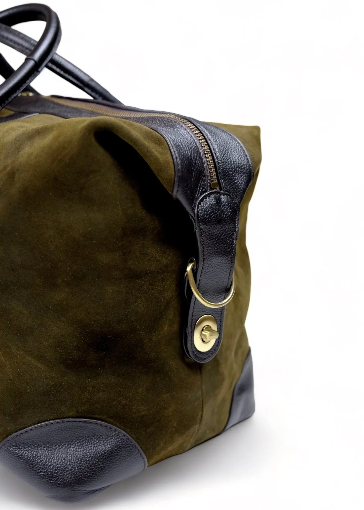 Baron - Dark Green Waxed Suede Weekend Bag 48h/50L