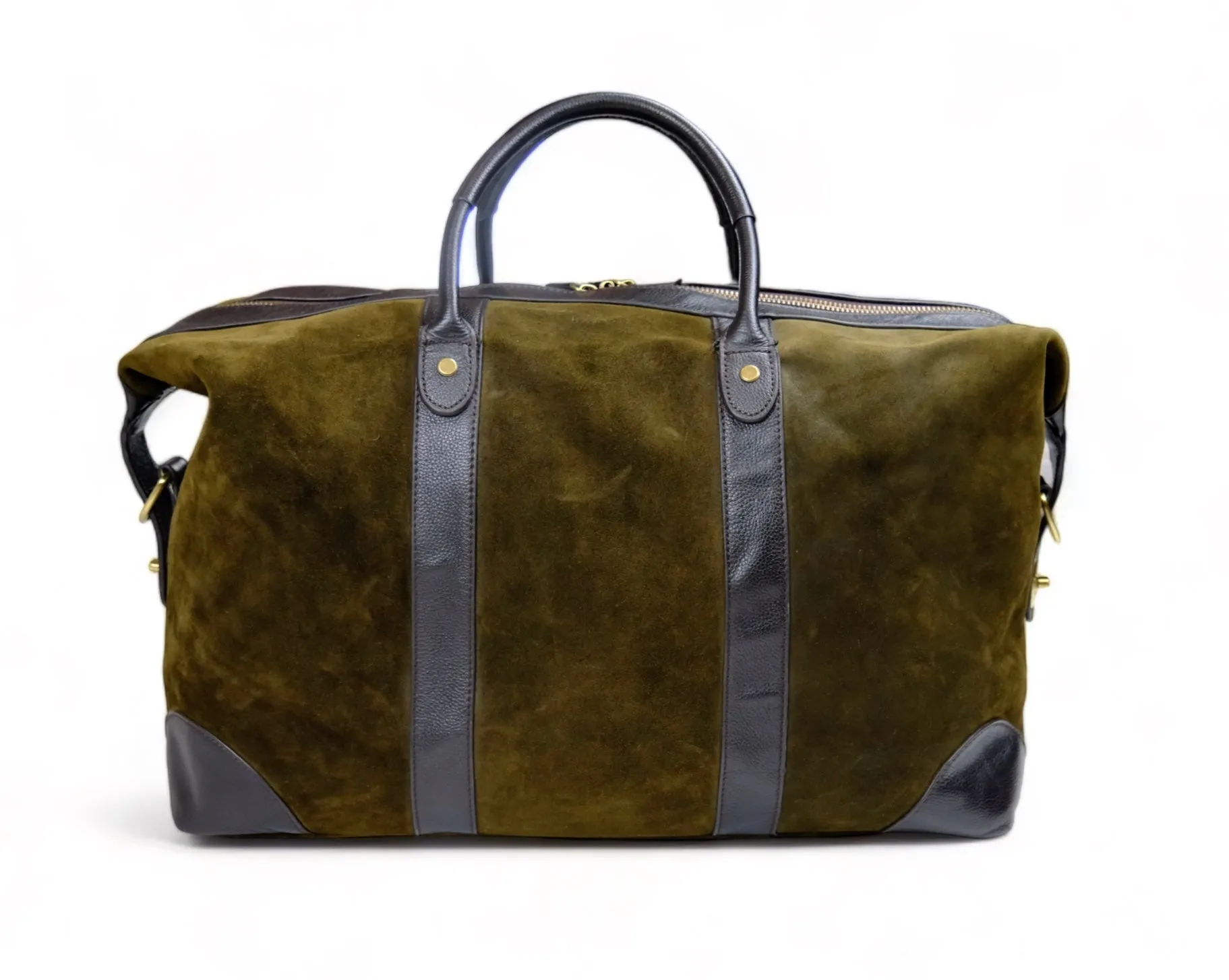 Baron - Dark Green Waxed Suede Weekend Bag 48h/50L