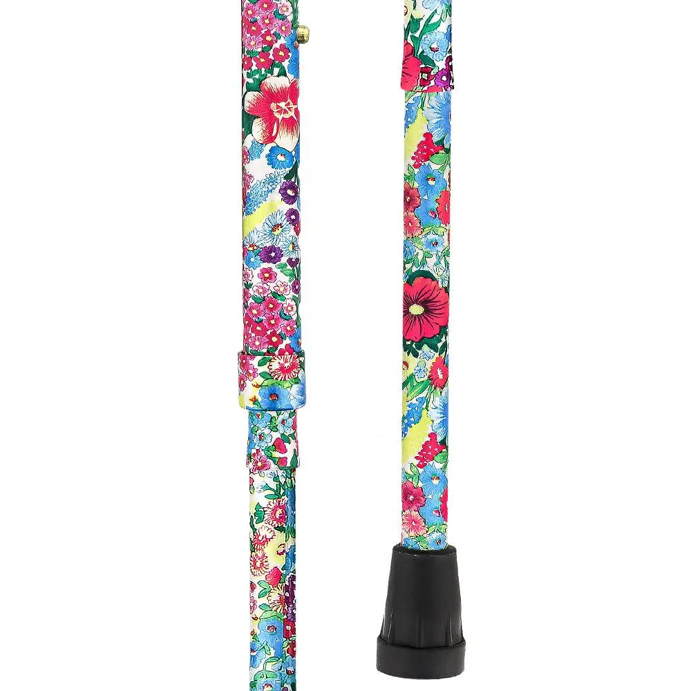 Beautiful Bouquet: Adjustable Folding Cane Wooden Handle