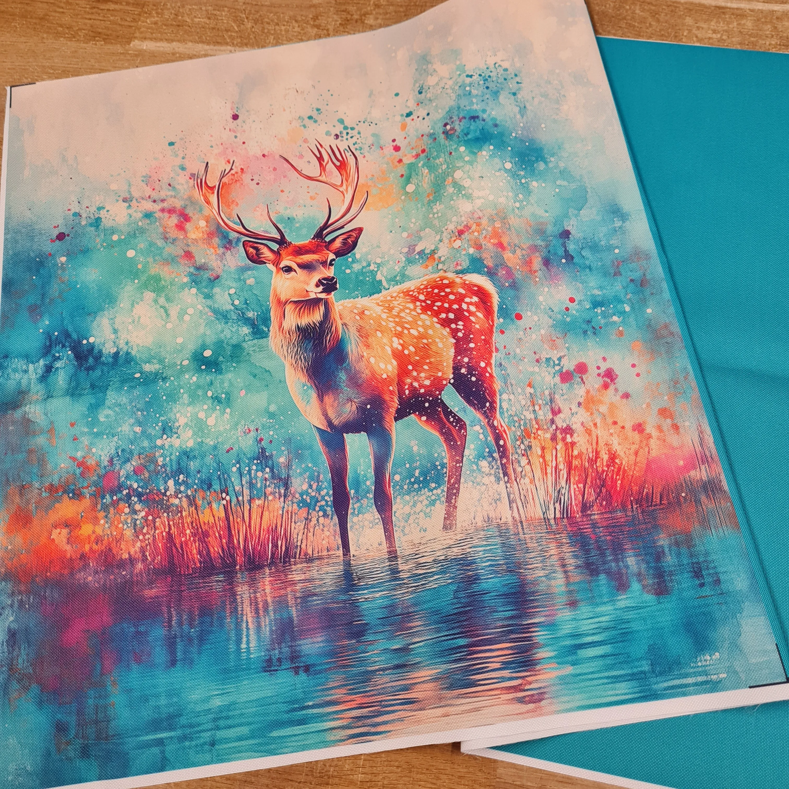 Beautiful Deer Tote Bag Panel Set