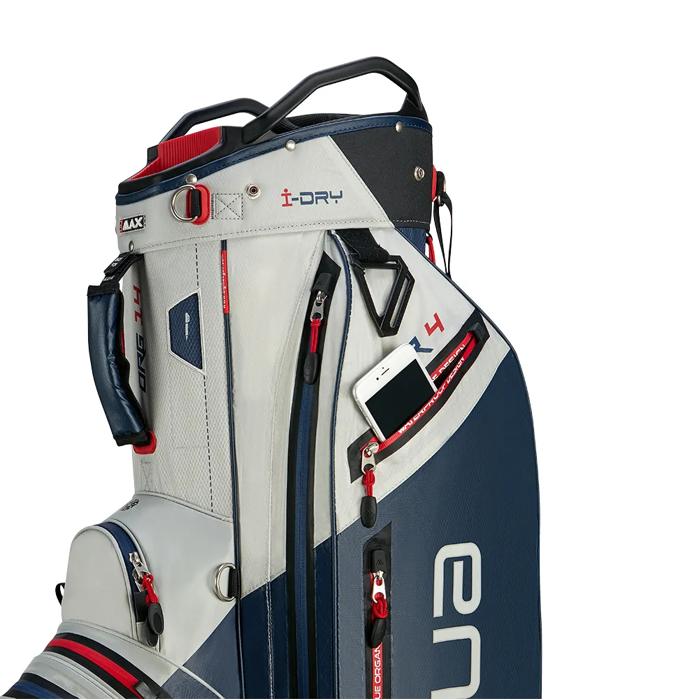 Big Max Aqua Tour 4 Waterproof Cart Bag - Off White/Navy/Red