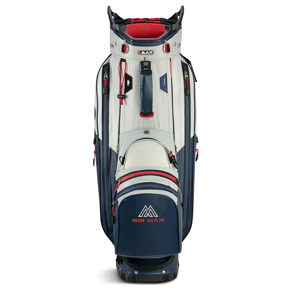 Big Max Aqua Tour 4 Waterproof Cart Bag - Off White/Navy/Red