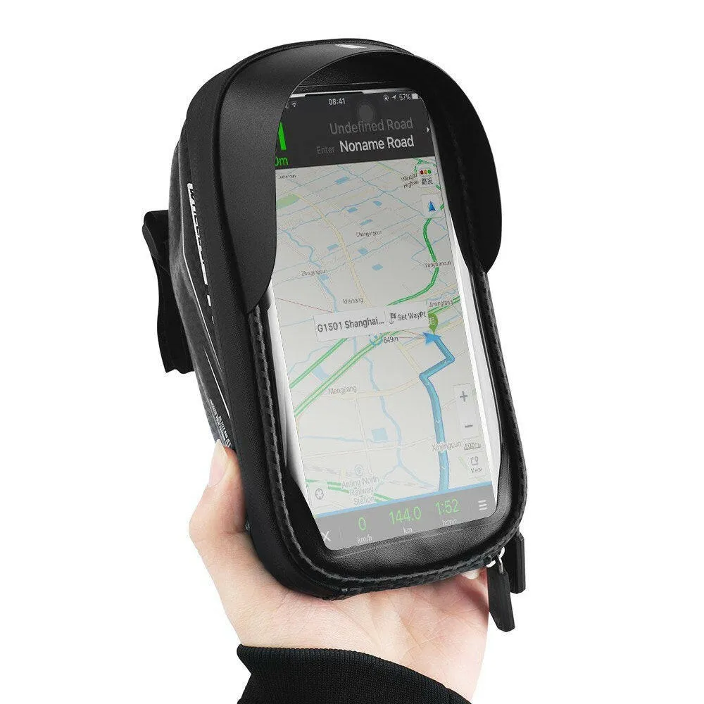 Bike Frame Bag Front Tube Bag Handlebar Bag Bicycle Bag with Touchscreen Phone Case