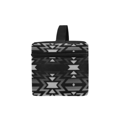 Black Fire Black and Gray Cosmetic Bag/Large