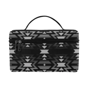 Black Fire Black and Gray Cosmetic Bag/Large