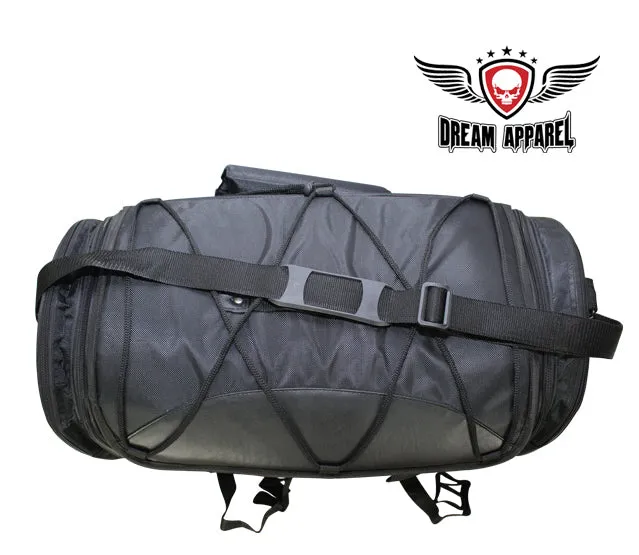 Black Textile Motorcycle Trunk Bag