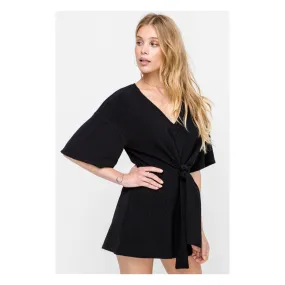 Black Tie Front Romper