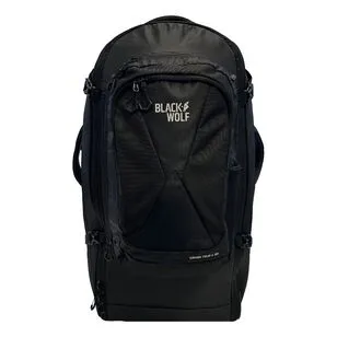 Black Wolf - 85L ( 20L) Grand Tour II wheel bag with backpack straps - Black