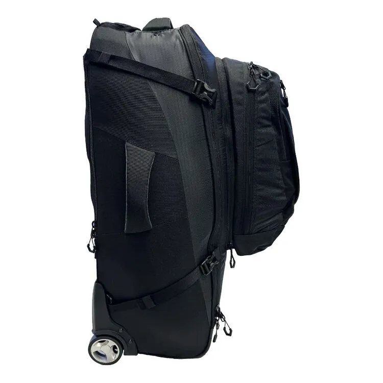 Black Wolf - 85L ( 20L) Grand Tour II wheel bag with backpack straps - Black