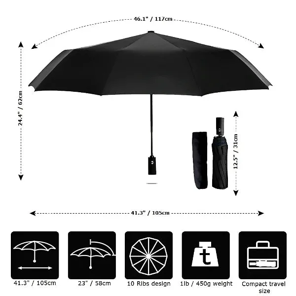 Blue & Black 2 Color Umbrella