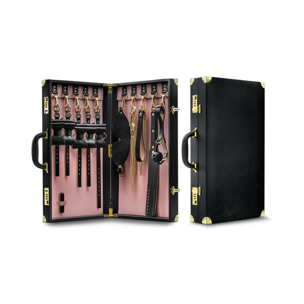 Blush Temptasia Safe Word 10-Piece Bondage Kit with Suitcase Black