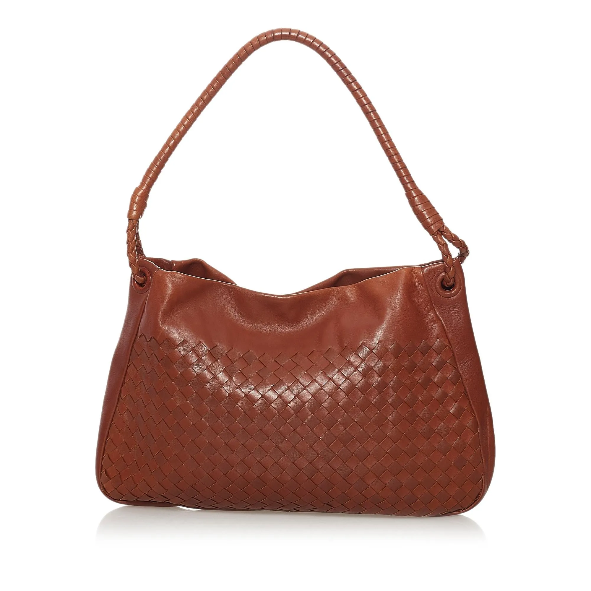 Bottega Veneta Intrecciato Leather Shoulder Bag (SHG-31756)