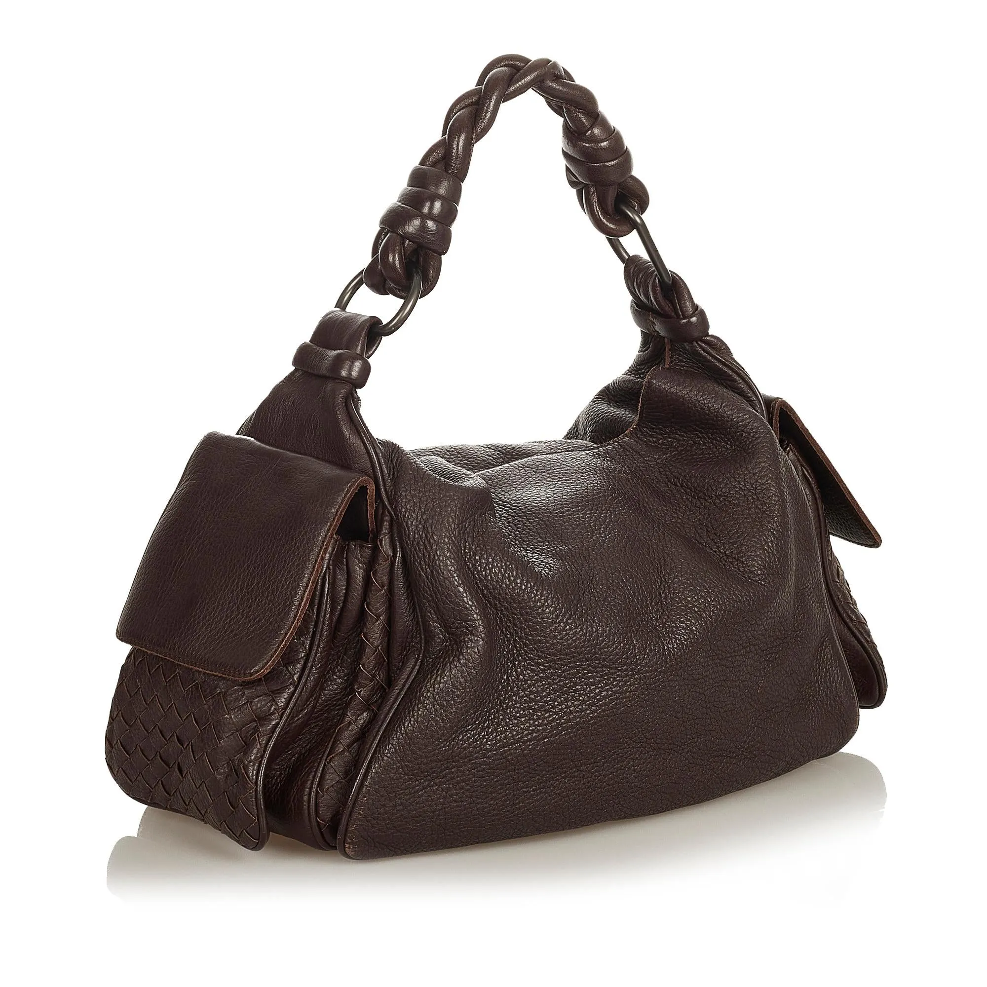 Bottega Veneta Intrecciato Leather Shoulder Bag (SHG-34071)