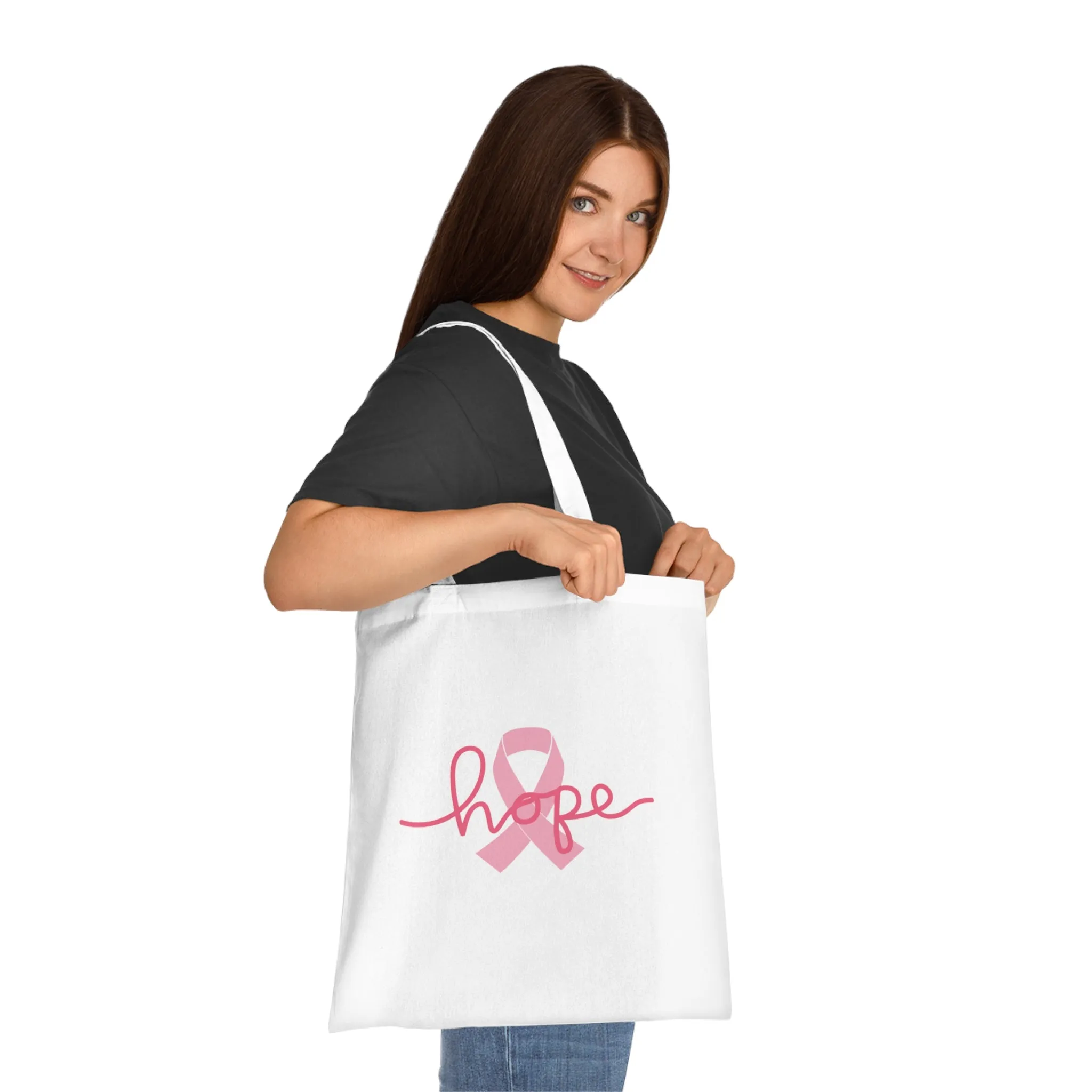 Breast Cancer Awareness HOPE Cotton Tote