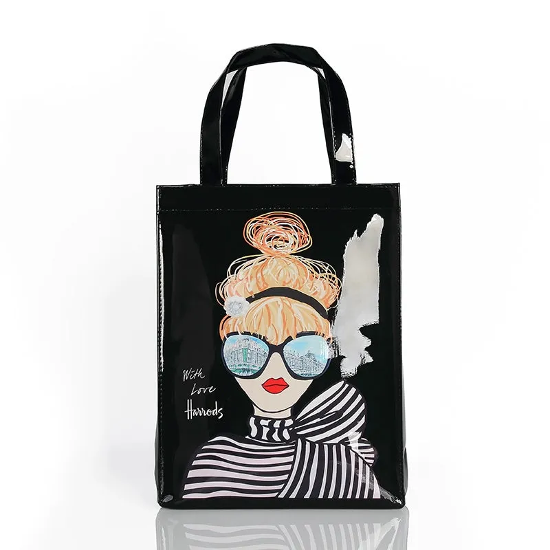 British PVC Large Capacity Tote Bag