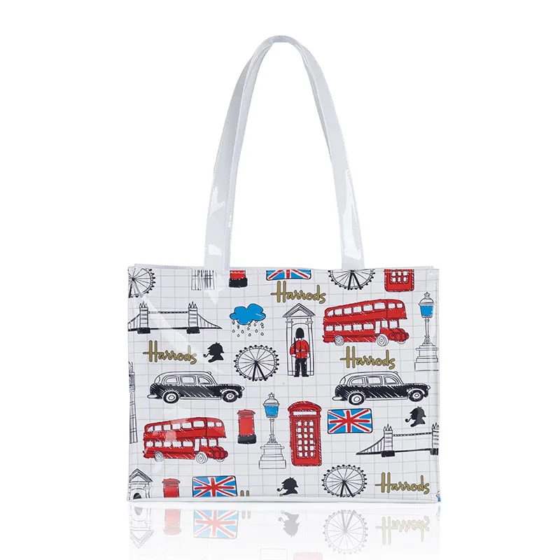 British PVC Large Capacity Tote Bag