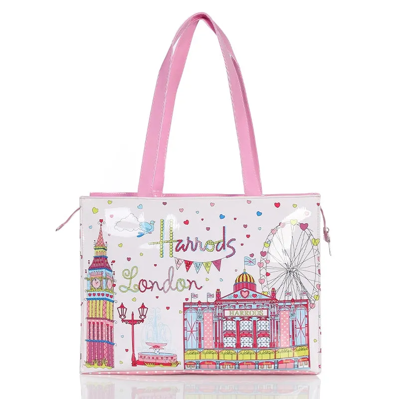 British PVC Large Capacity Tote Bag