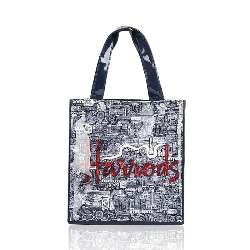 British PVC Large Capacity Tote Bag