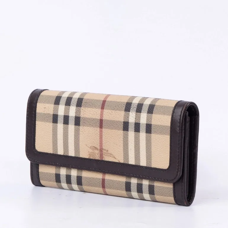 Burberry Haymarket Check Continental Wallet