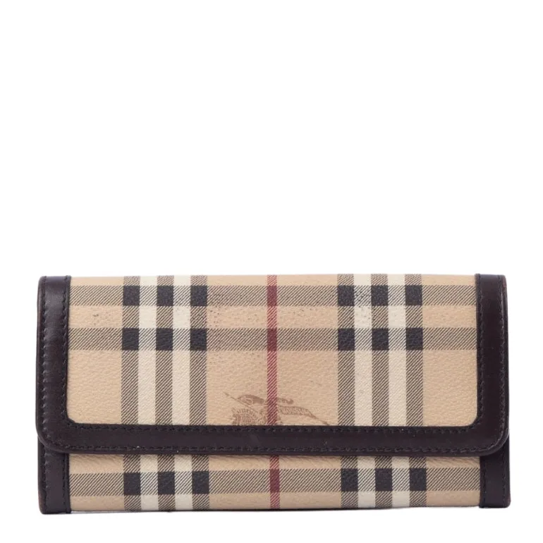 Burberry Haymarket Check Continental Wallet