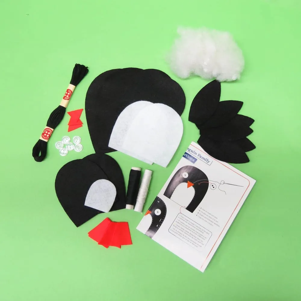 ButtonBag Penguin Family Sewing Kit