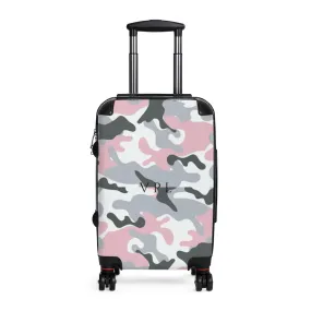 Cabin Suitcase Pink Camouflage