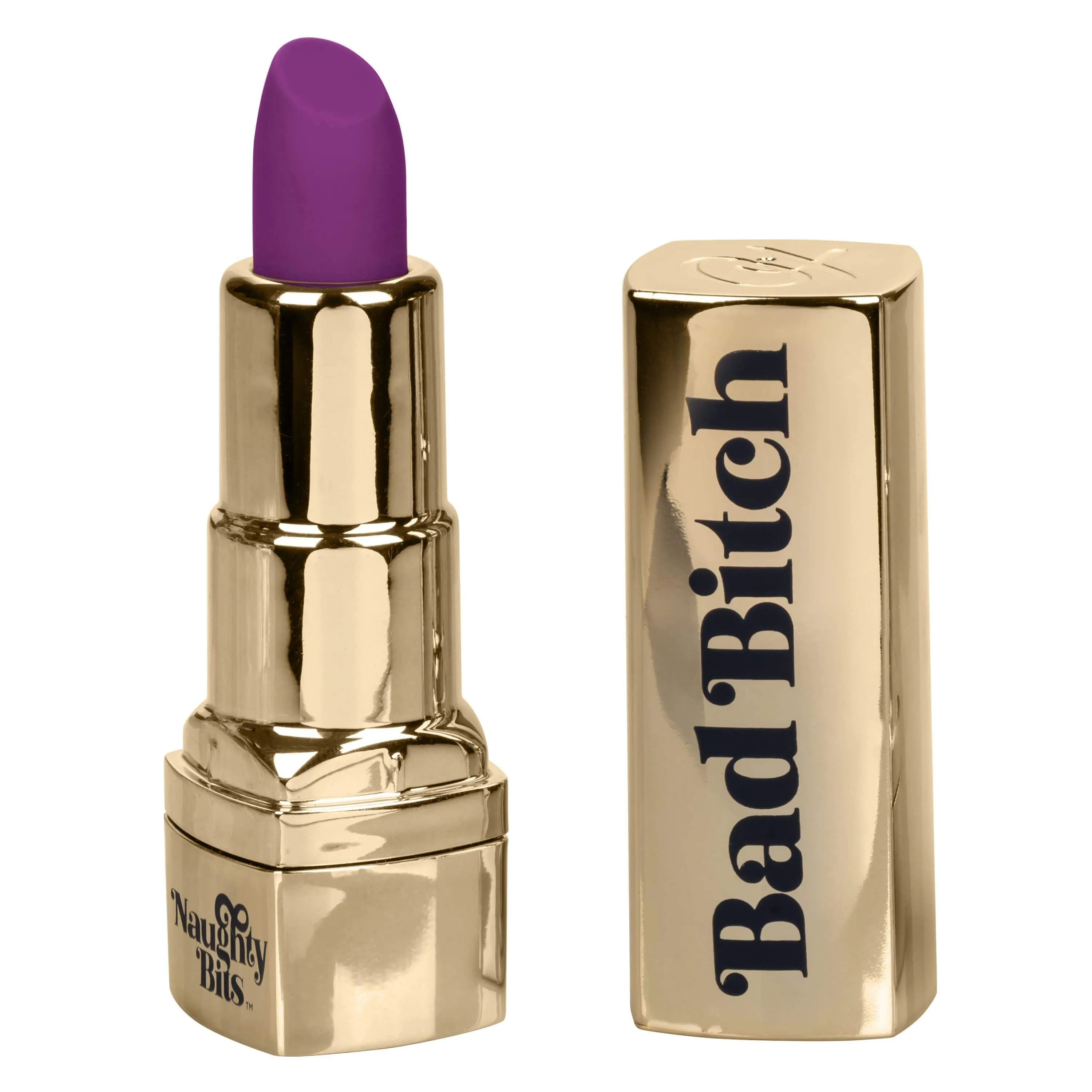 California Exotics - Naughty Bits Bad Bitch Discreet Lipstick Vibrator (Gold)