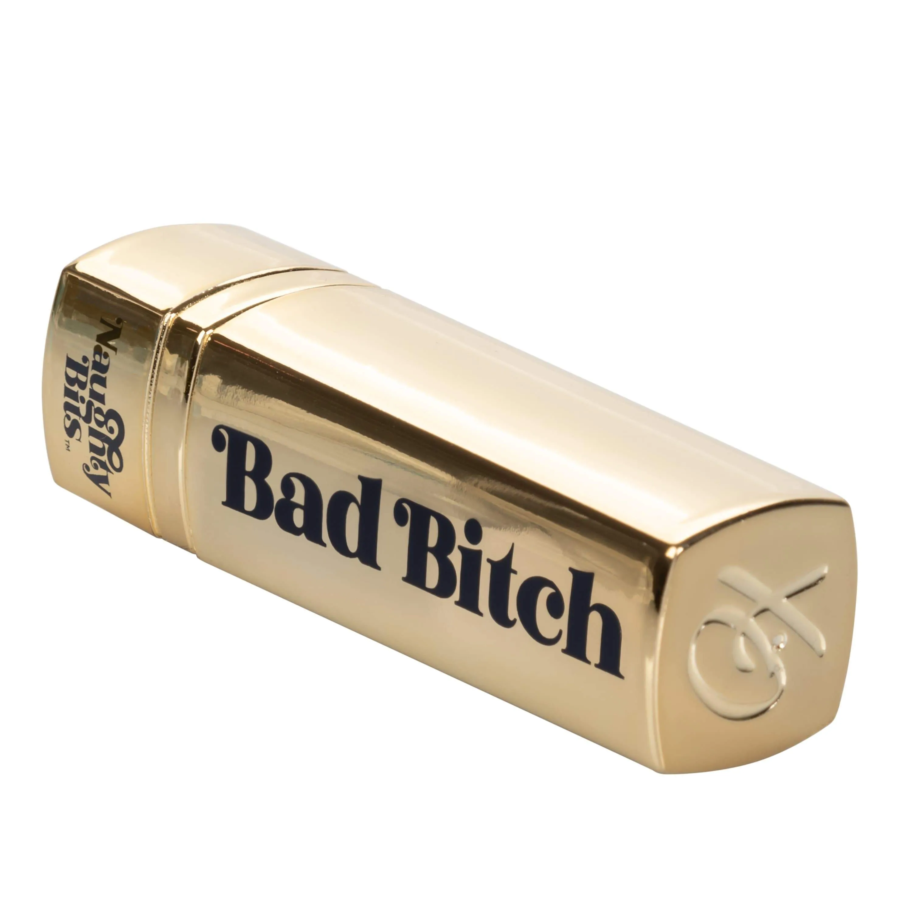 California Exotics - Naughty Bits Bad Bitch Discreet Lipstick Vibrator (Gold)